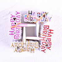 100 Stück Packung Mini Regenbogen Farbe Kuchen Dekoration Plastiks ticks Alles Gute zum Geburtstag Cupcake Toppers