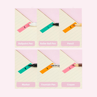 Set kustom buku catatan dari berbagai ukuran kertas penanda catatan tempel dengan warna cerah stik sendiri