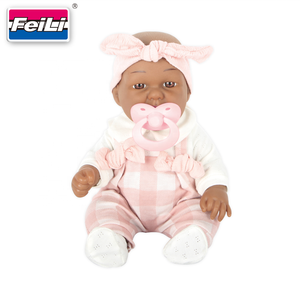 Dollri – poupée noire en ligne 2022 Offres Spéciales, jouet en caoutchouc vinyle africain de <span class=keywords><strong>12</strong></span> pouces avec sucette - Product Image 2