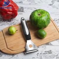 Zilveren Handmatige Multifunctionele Roestvrijstalen Driehoek Appelaardappelschiller Met Comfortabel Zacht Handvat Voor Groente En Fruit