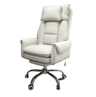 Chaise de bureau de direction pivotante en cuir à dossier haut de gros