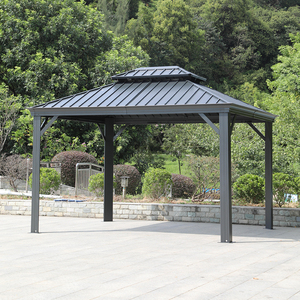 Pergola de <span class=keywords><strong>jardin</strong></span> moderne en aluminium avec toit rigide, imperméable, 365*300 - Product Image 2