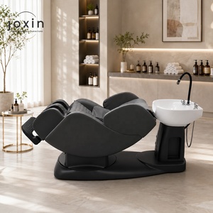 Matériel de lavage capillaire pour salon : Lit de lavage, Fauteuil de lavage, Unité de lavage coiffure avec massage des jambes - Product Image 3