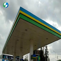 Servicios de Diseño de Cubiertas para Gasolineras Anticongelantes, Toldo Personalizado con Iluminación LED de Aluminio para Gasolineras
