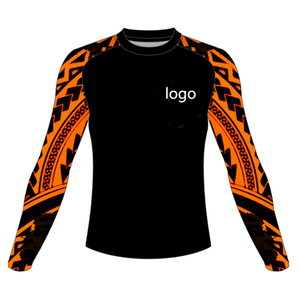 Fournisseur d'usine : Rashguard pour hommes à impression personnalisée, T-shirt de compression, Rashguard pour hommes sous marque privée, Hauts Rashguard pour hommes, Vêtements de sport respirants à séchage rapide - Product Image 4