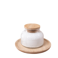 Pot à bougie rond en verre transparent de qualité supérieure, 24 oz, pour l'aromathérapie et la fabrication de bougies de luxe, vente en gros