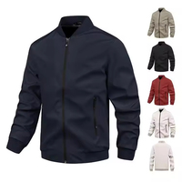 Blouson Bomber ZXPFSL Vintage en Toile à Séchage Rapide, Coupe Ample, avec Fermeture Éclair, pour Homme, Printemps-Automne, Décontracté, Léger, Tendance, Vêtement de Travail