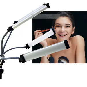 Heet! 80W Professionele Dimbare Telefoonhouder Lichtstandaard Voor Beauty Make-Up Artiesten Selfie Ring Licht Vier Arm Ring Led Vul Licht