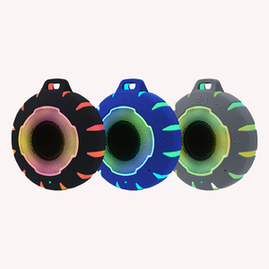 Minialtavoz de ducha con Bluetooth, dispositivo electrónico con luces RGB de colores - Product Image 2
