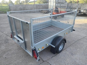 <span class=keywords><strong>Remorque</strong></span> <span class=keywords><strong>Quad</strong></span> Européenne avec Côtés Mesh Capacité de 750KG <span class=keywords><strong>Remorque</strong></span> Domestique à <span class=keywords><strong>Essieu</strong></span> Simple Petite <span class=keywords><strong>Remorque</strong></span> Non Freinée avec Rampe - Product Image 3