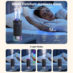 Desktop Humidifier Dual Nozzle Mist Humidifier for Office and Home Use - Product Image 5