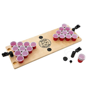 Custom Logo Game Table Portable Desktop Mini Pong Shot Cup Holes Customized Wood Top Desktop <strong>Drinking</strong> Game Mini Beer Pong <strong>Board</strong> - Product Image 5