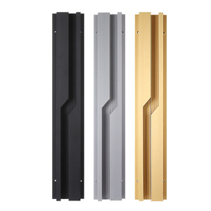 Concealed Wardrobe <b>Door</b> Handle Aluminum Alloy Minimalist Design Lightning Shape Easy Installation For Wardrobe - Product Image 5