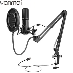 Microphone For Pc Yanmai Q10B Usb Profissional Condenser Mic With Arm Stand Microfono Studio Recording Condensador Profesional Microphone