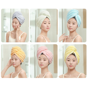 Gorro para secar el cabello, toalla absorbente suave de secado rápido de 25x65cm para adultos - Product Image 2