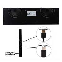 Écran tactile LCD large IPS 2K de 14,5 pouces 2560x720, entrée vidéo Mini Type-C, pour jeux / affichage de boîtier PC CPU GPU
