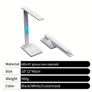 Custom Logo <b>Folding</b> <b>Desk</b> Light Promotion Office Gift Chargeable LED Table Study Lamp with Wireless Charging - Product Image 2