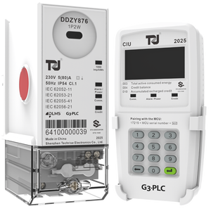 1P Din Rail G3 <span class=keywords><strong>PLC</strong></span> Meter chia Ciu/uiu 80A kWh Meter thanh toán trước thanh toán sau đơn giai đoạn Power Meter STS trả trước năng lượng mét - Product Image 1