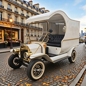 Voiture de tourisme rétro écologique à émissions zéro, chariot électrique vintage à faible bruit pour le transport de passagers dans les sites touristiques - Product Image 1