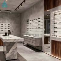 Comptoir de présentation personnalisé pour magasin d'optique avec éclairage LED pour la décoration intérieure de magasin de lunettes