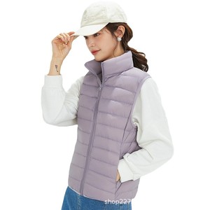 <span class=keywords><strong>Doudoune</strong></span> <span class=keywords><strong>sans</strong></span> manches légère décontractée pour <span class=keywords><strong>femme</strong></span>, collection Automne Hiver 2024, coupe courte, grande taille, 90% duvet de canard blanc, col montant Pinghu - Product Image 5