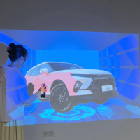 Jeu interactif mural de graffiti numérique à double écran, système de projection de peinture par pulvérisation, jeu artistique multi-utilisateurs pour usage commercial