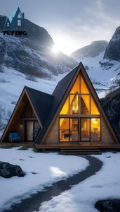Casa Prefabricada Moderna con Estructura de Acero en Forma de A, Cabaña Modular Pequeña de Instalación Rápida para Acampar y Vivir en la Costa - Product Image 2
