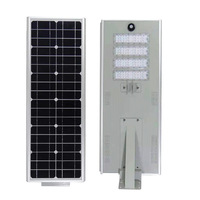 Lampadaire LED Solaire Tout-en-un avec Capteur Radar à Micro-ondes IP66, Batterie au Lithium, Corps en Aluminium, Gradation Automatique 80W pour Jardin et Parking