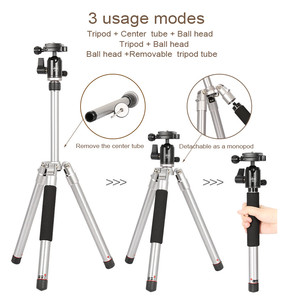 Trépied professionnel multifonction pour appareil photo, support de téléphone, mini trépied léger pour téléphone portable N2 rouge OBO - Product Image 5