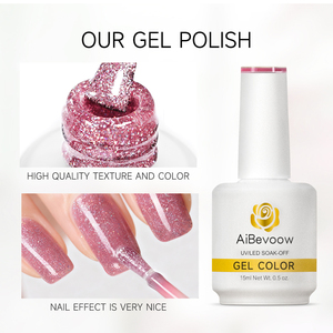 AiBevoow新品闪光28色凝胶指甲油专业指甲供应商指甲画高品质猫眼凝胶抛光剂 - Product Image 2