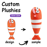 Oreiller de couchage en peluche en forme de poisson long et moche, coussin de dossier de lit avec rembourrage en coton PP doux, service de personnalisation OEM
