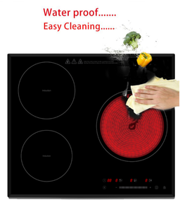 Cuisinière électrique en acier inoxydable avec modèle combinaison en céramique, 3 brûleurs <span class=keywords><strong>de</strong></span> <span class=keywords><strong>cuisson</strong></span>, <span class=keywords><strong>plaque</strong></span> chauffante électrique, 3 zones - Product Image 2