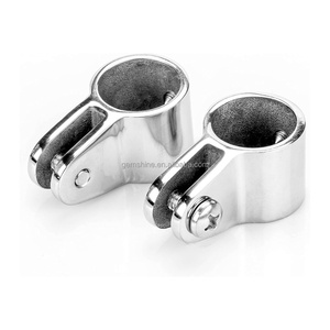 Embout coulissant à œillet pour bimini, quincaillerie marine robuste en acier inoxydable 316, compatible avec les tubes ronds de 7/8'' ou 1'' de diamètre extérieur - Product Image 2