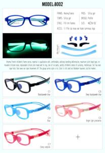 Wenzhou recién llegados gafas de color azul cielo niño gafas marco con correa y EspaÃ a - Product Image 3
