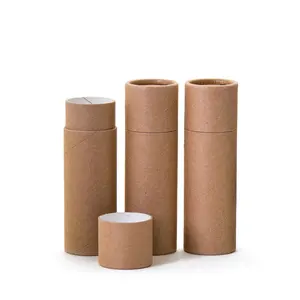 10Ml 20Ml 30Ml 50Ml 100Ml Cosmetic Packaging Recycled Kraft Cardboard White Brown Black Paper Tube For Bottle