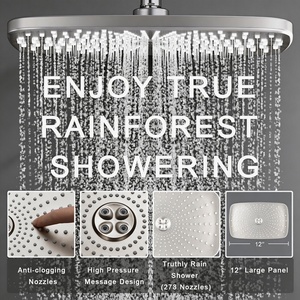 Système <span class=keywords><strong>de</strong></span> <span class=keywords><strong>douche</strong></span> chromé avec fixation magnétique intégrée, douchette murale et <span class=keywords><strong>pommeau</strong></span> fixe, 10 modes <span class=keywords><strong>de</strong></span> jet - Product Image 6