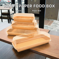 Boîte d'expédition compostable jetable en papier kraft, gaufrée et bronzée, personnalisée pour nouilles, salades et snacks – Meilleures ventes sur le marché européen