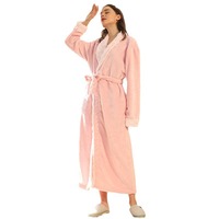 Peignoir en flanelle pour femme et homme, taille européenne, grande taille, en velours corail, pour couple, hiver, épaissi, allongé