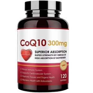 OEM/ODM <b>Herbal</b> <b>Supplement</b> 98% Pure Coenzyme Q10 300mg Softgel Capsules 120 Count Cardiovascular Immune System Skin Children - Product Image 1