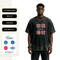 T-shirt graphique DTG surdimensionné TaiDe personnalisé, effet délavé, style streetwear vintage pour hommes, vente en gros