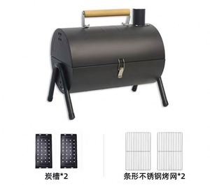 Parrilla de Carbón Metálica Plegable de Doble Cara con Chimenea para Acampar al Aire Libre, Diseño 2026 - Product Image 2