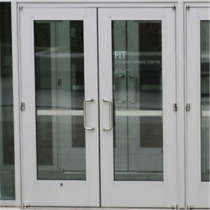 Fabbrica Della cina Buon Prezzo Angolo Porte Commerciale Kfc Negozio Negozio di Fronte Anteriore Porta A Doppio Battente <span class=keywords><strong>In</strong></span> <span class=keywords><strong>Vetro</strong></span> della Porta di Entrata - Product Image 5