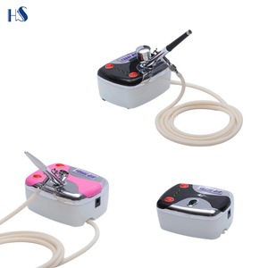 ชุดคอมเพรสเซอร์แอร์บรัชขนาดเล็กแบบมืออาชีพหัวลูกสูบทองแดง HS08AC-SK สำหรับทาสีเล็บแปรงอัดเค้กแบบมืออาชีพขนาดเล็ก - Product Image 5