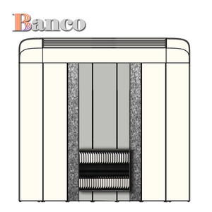 <span class=keywords><strong>Double</strong></span> protecteur thermique économe en énergie à faible coût élément thermique en aluminium en forme <span class=keywords><strong>de</strong></span> X 1500W 7 pièces réchauffeur d'ambiance à coque en aluminium - Product Image 2
