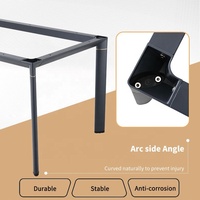 Supports de table rectangulaires en fer forgé pour pieds de table, bases de table pour tables à manger