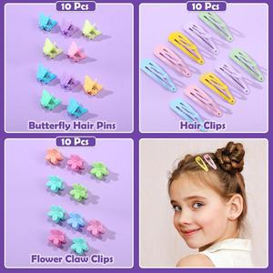 TK Explosions Promotional Gift Set 36-grid Children's Hair <b>Ring</b> Pointed Tail Comb Pull Hair Needle Set <b>Cartoon</b> Color Boxed - Product Image 4