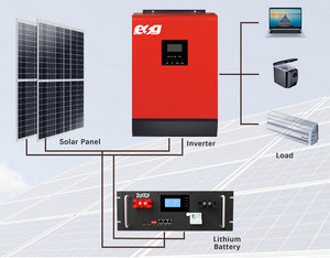 Esg 5KW lai hoàn chỉnh off-lưới nhà năng lượng mặt trời hệ thống điện Kit Lithium Ion pin dự phòng biến tần MPPT cho nhà sử dụng ngoài trời - Product Image 3