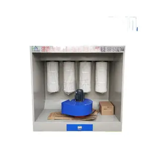 Manual Cartridge Filters Spraying Powder Coating Booth Powder Coat Cabin for Metal Parts Engine New Product 2020 Steel Provided
