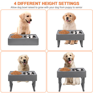 Comedero Elevado para Perros con Logotipo Personalizado, Doble Tazón de Acero Inoxidable para Perros y Gatos - Product Image 2