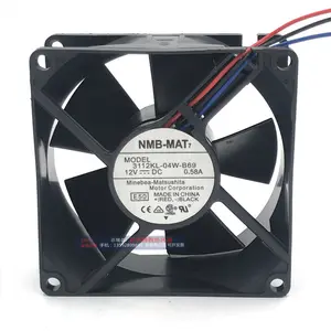 3112KL-04W-B69 12V 0.58A NMB-MAT ventilateur de refroidissement à double roulement à billes 80*80*32MM